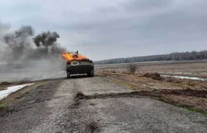 Збройні сили на Лиманському напрямку знищили колону техніки РФ