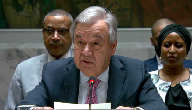 Генсек ООН Гутерриш  закликав до стриманості та деескалації на Близькому Сході після удару по Ізраїлю