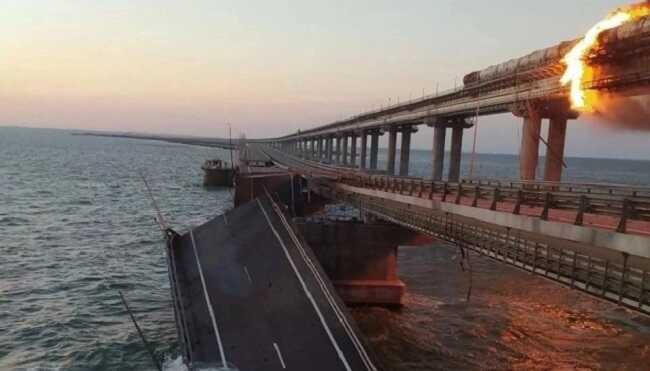 Підрив Кримського мосту у жовтні 2022 року: було застосовано тверде ракетне пальне, – росЗМІ