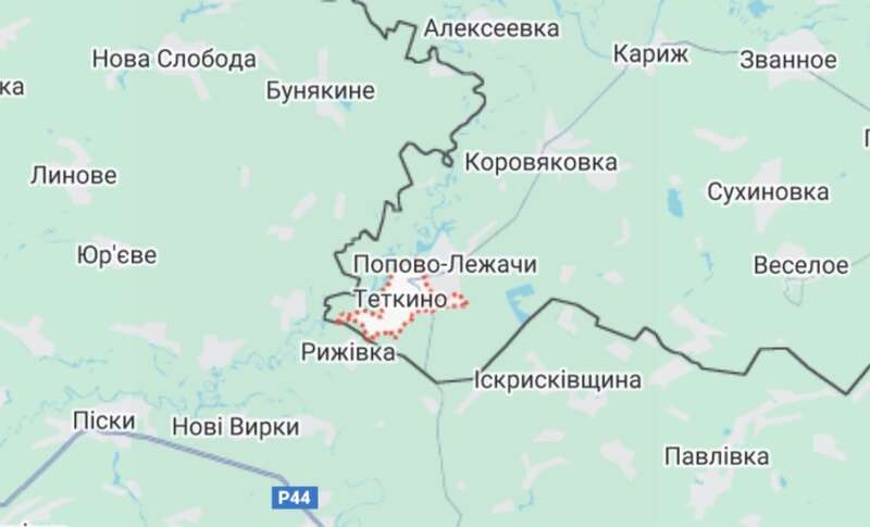 Населений пункт Тьоткіне на карті queiueiquridzzant