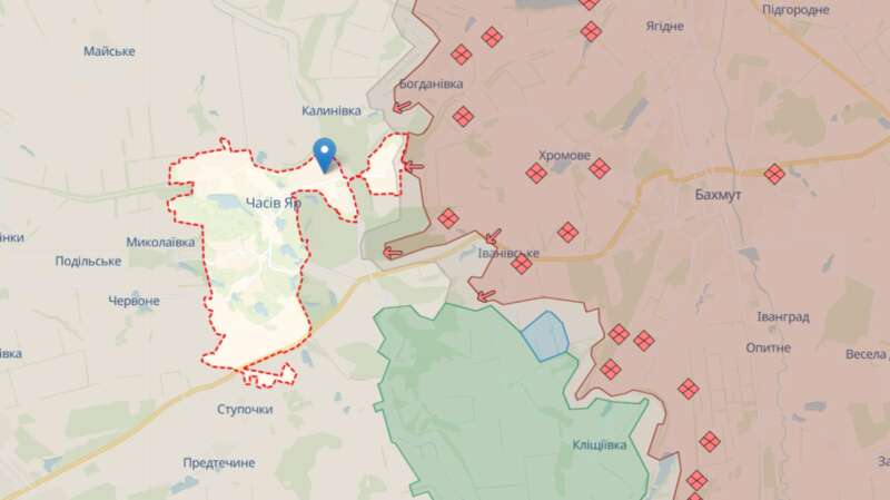 Російські війська не увійшли до Часового Яру. Карта DeepState qkxiqdxiqdeihrant