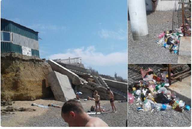"Зато мост строят": в сети появились фот "убитых" пляжей Крыма