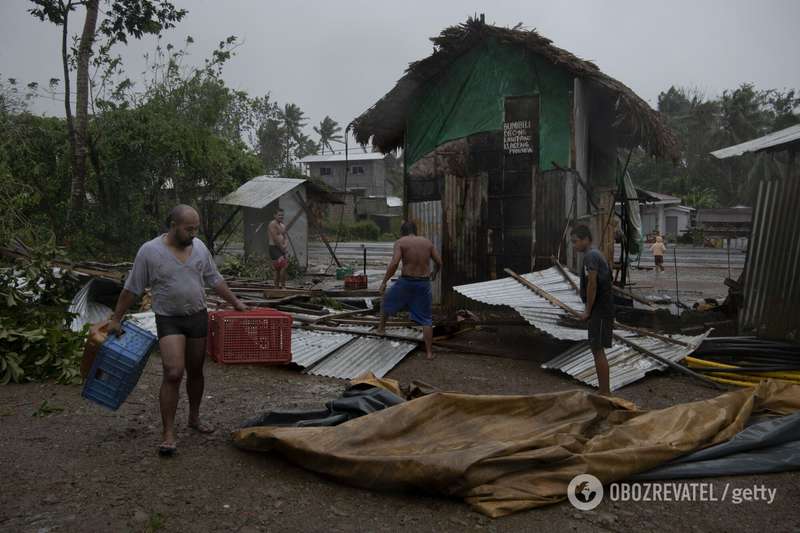 Последствия тайфуна на Филиппинах.